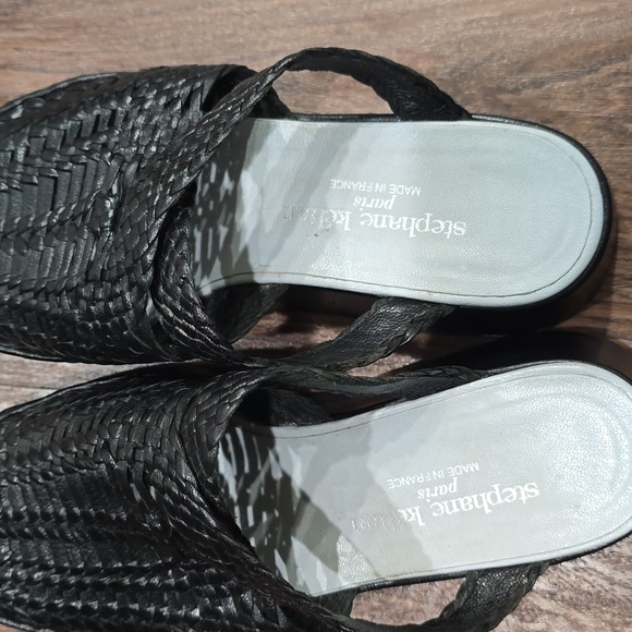 Stephane Kelian Black Woven Women's Shoes - Picture 2 of 7